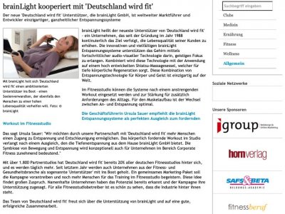brainLight kooperiert mit 'Deutschland wird fit'